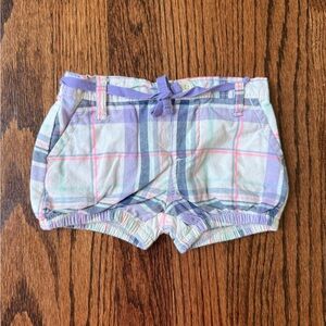 Super Cute Vibrant Purple Plaid Baby Girl Shorts - Size 3-6 months